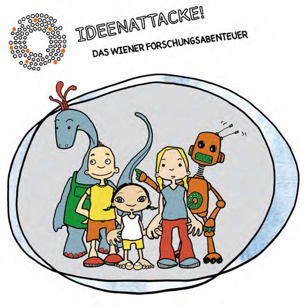 Ideenattacke: Cover, Illustration für ein Kinderbuch des ZIT