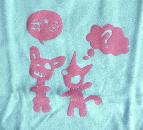 T-Shirt mit zwei Monster-Tieren